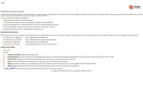 
                            5. OfficeScan Web Console - Trend Micro