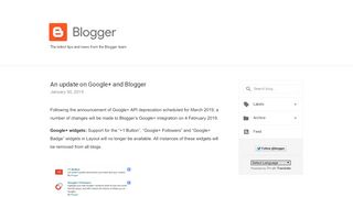 
                            9. Official Blogger Blog