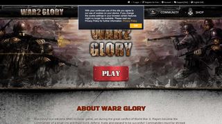
                            2. Official Communitypage - War2 Glory - free Browsergame