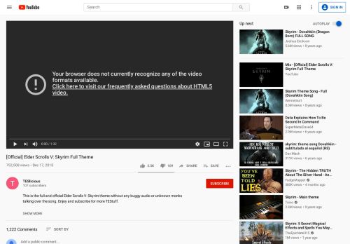 
                            1. [Official] Elder Scrolls V: Skyrim Full Theme - YouTube