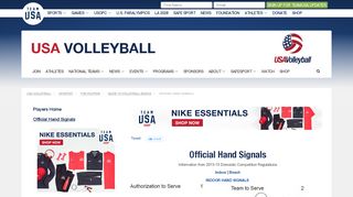 
                            1. Official Hand Signals USA Volleyball SportKit - Team USA