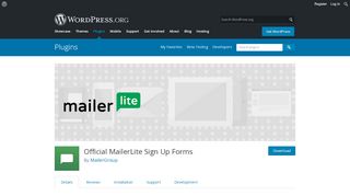 
                            5. Official MailerLite Sign Up Forms | WordPress.org