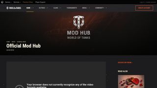 
                            2. Official Mod Hub | General News | World of Tanks