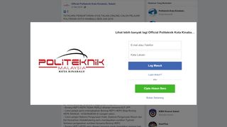 
                            8. Official Politeknik Kota Kinabalu, Sabah. - Facebook