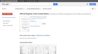Official Register of the United States: Containing a List of ...