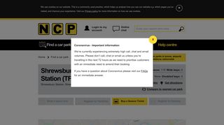 
                            11. Official Shrewsbury Train Station Car Park - TFW - NCP