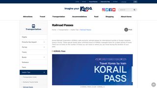 
                            4. Official Site of Korea Tourism Org.: Korail Pass : Railroad ...
