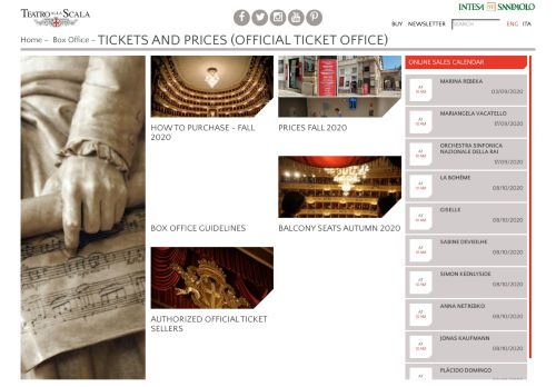 
                            7. Official Ticket office - Teatro alla Scala