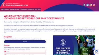 
                            7. Official Ticketing Website - Cricket World Cup 2019 Official ...