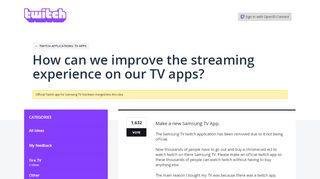 
                            13. Official Twitch app for Samsung TV – Customer Feedback for Twitch