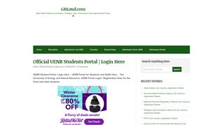 
                            7. Official UENR Students Portal | Login Here | GHLoud.com