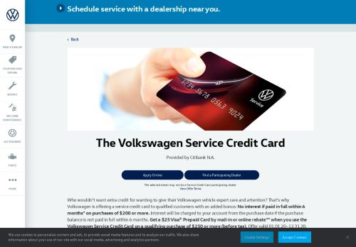 
                            13. Official Volkswagen Service Credit Card | Genuine VW Service and Parts