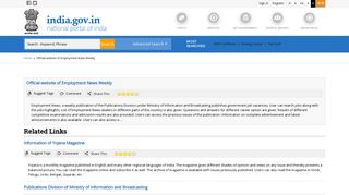 
                            11. Official website of Employment News Weekly | National Portal of India