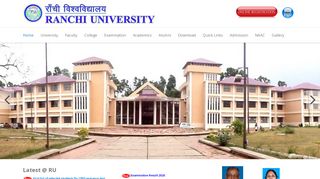 
                            6. Official Website of Ranchi University, Ranchi - Home