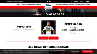 
                            8. Official website of the Paris–Roubaix 2018