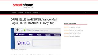 
                            6. OFFIZIELLE WARNUNG▷Yahoo Mail Login HACKERANGRIFF sorgt ...