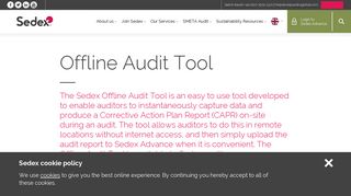 
                            9. Offline Audit Tool | Sedex