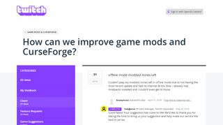 
                            2. offline mode modded minecraft – Customer Feedback for Twitch ...