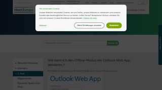 
                            4. Offline-Modus der Outlook Web App aktivieren - Host Europe