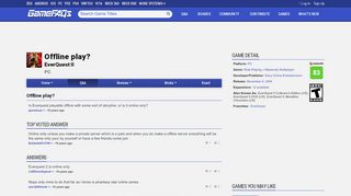 
                            12. Offline play? - EverQuest II Answers for PC - GameFAQs