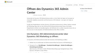 
                            13. Öffnen und Verwenden des Dynamics 365 Admin ... - Microsoft Docs