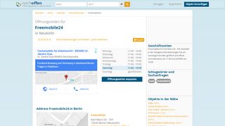 
                            12. Öffnungszeiten Freemobile24 Karl-Marx-Str. 109 in Neukölln - Nochoffen