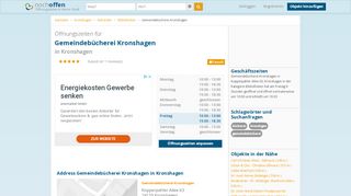 
                            5. Öffnungszeiten Gemeindebücherei Kronshagen in Kronshagen