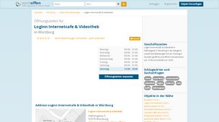 
                            3. Öffnungszeiten Loginn Internetcafe & Videothek Häfnergasse 5