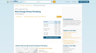 
                            13. Öffnungszeiten New Energy Fitness Penzberg Grube 37A - Nochoffen
