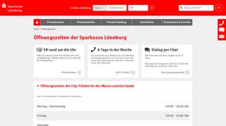 
                            3. Öffnungszeiten - Sparkasse Lüneburg