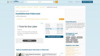 
                            7. Öffnungszeiten Stadtbibliothek Filderstadt Volmarstraße 16 - Nochoffen