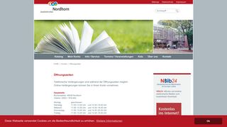 
                            3. Öffnungszeiten :: Stadtbibliothek Nordhorn