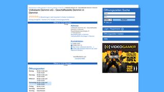 
                            3. ᐅ Öffnungszeiten „Volksbank Demmin eG - Geschäftsstelle Demmin ...