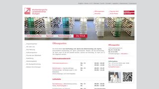 
                            4. Öffnungszeiten - Württembergische Landesbibliothek