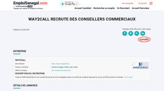 
                            5. Offre d'emploi Sénégal : WAY2CALL RECRUTE DES CONSEILLERS ...