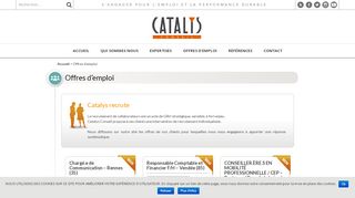 
                            6. Offres d'emploi : Catalys