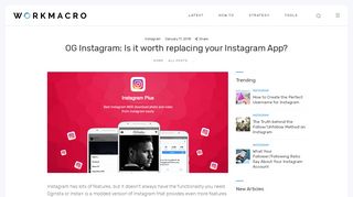 
                            11. OG Instagram: Is it worth replacing your Instagram App? - WorkMacro