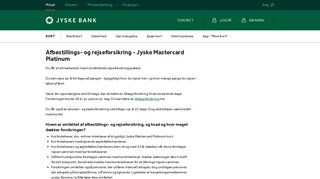 
                            11. og rejseforsikring - Jyske Mastercard Platinum - Jyske Bank
