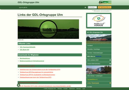 
                            13. OG-Ulm: Links der GDL-Ortsgruppe Ulm