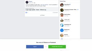 
                            10. OGame - Today we updated our login page -... | Facebook
