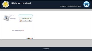 
                            3. Öğrenci Bilgi Sistemi -> İdari Personel Girişi ::. - Dicle Üniversitesi ...