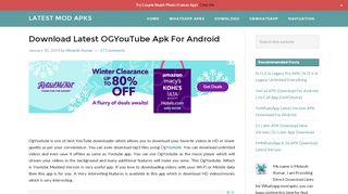 
                            10. OGYouTube 3.5 Apk Download for Android (Updated) - Latest Mod Apks