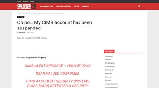 
                            6. Oh no... My CIMB account has been suspended - spBlogger.com
