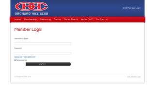 
                            9. OHC Member Login - Orchard Hill Club