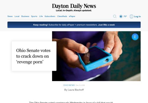 
                            11. Ohio may crack down on 'revenge porn' - Dayton Daily News