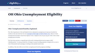 
                            12. Ohio OH Unemployment Eligibility - Eligibility.com