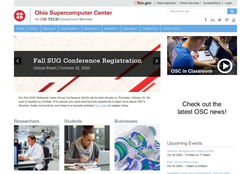 
                            9. Ohio Supercomputer Center: Homepage