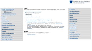 
                            5. Ohm-Hochschulbibliothek: OPAC-Startseite