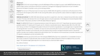 
                            13. OHP-044 Active pharmacovigilance in the E. R.: MEREAFaPS ...