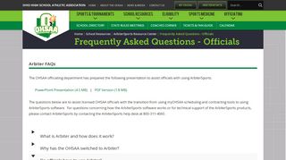 
                            9. OHSAA > School Resources > ArbiterSports Resource Center ...